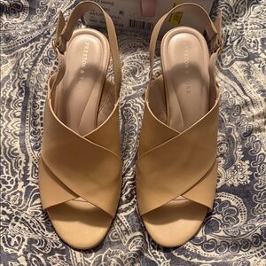Alex Marie Beige Slingback Sandals